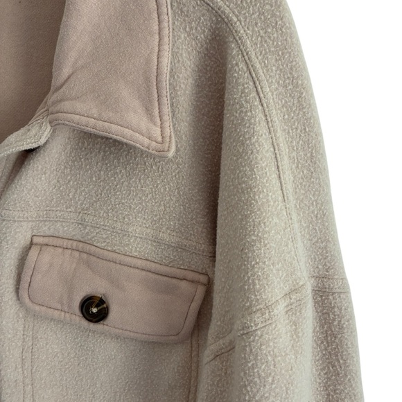 PacSun Homecoming Button Down Shirt Shacket Jacket Oversized M/L - Picture 5 of 9